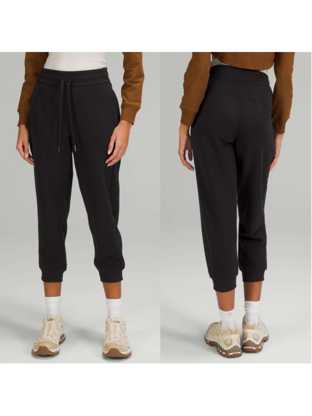 Lululemon Scuba High-Rise Cropped Jogger Black sz 12